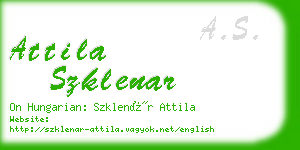 attila szklenar business card